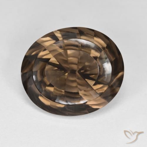 6.58ct Natürlicher Schokoladenbraun Rauchquarz, Oval, VVS