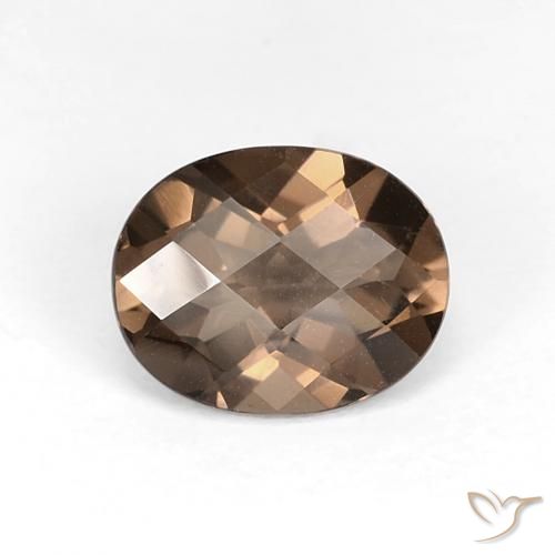 2.52ct Natürlicher Mittel braun Rauchquarz, Oval, VS