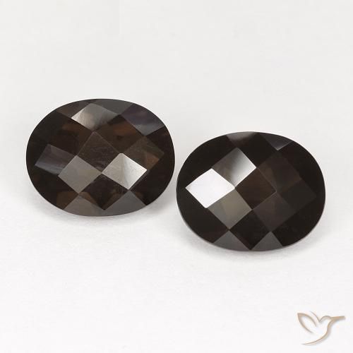 5.19ctw Natürlicher dunkelbraun Rauchquarz, Oval, VVS-VS