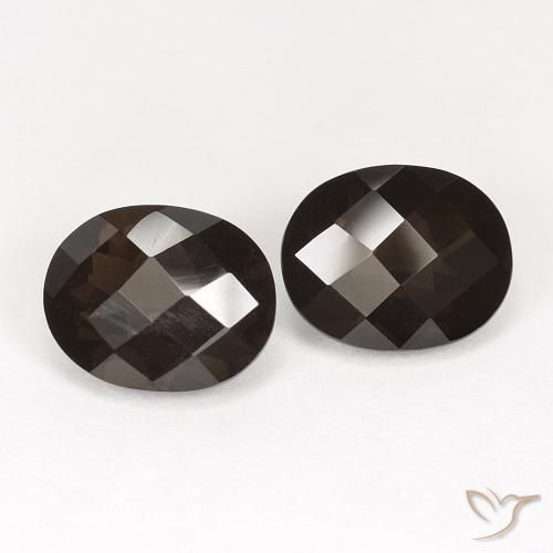 5.19 ct natürliche dunkelbraun Rauchquarz-Edelsteine, Oval, VVS-VS