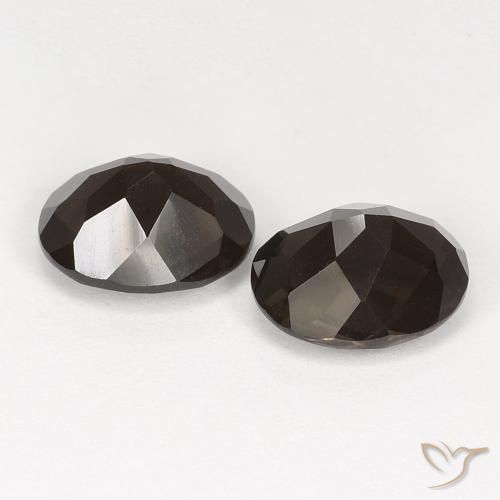 5.19 ct natürliche dunkelbraun Rauchquarz-Edelsteine, Oval, VVS-VS