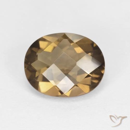 2.35ct Natürlicher Helles Kaffeebraun Rauchquarz, Oval, VVS