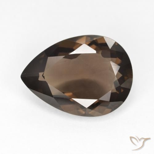 6.04ct Natürlicher Braun Rauchquarz, Birnenform, VVS