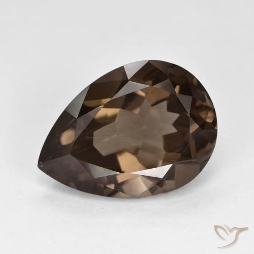 6.21ct Natürlicher Lebkuchen braun Rauchquarz, Birnenform, VVS