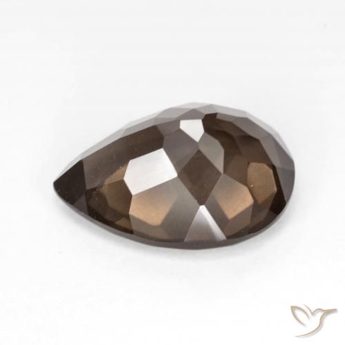 9,17 ctw natürlicher Medium Dark-Brown Rauchquarz, Birnenform, VS