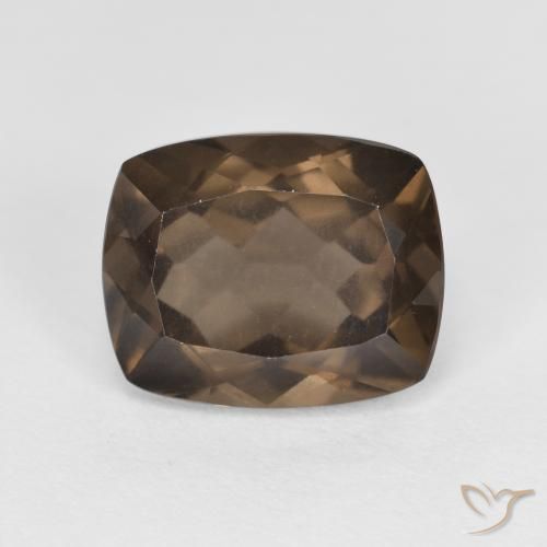 3.06ct Natürlicher Schokoladenbraun Rauchquarz, Kissen, VS