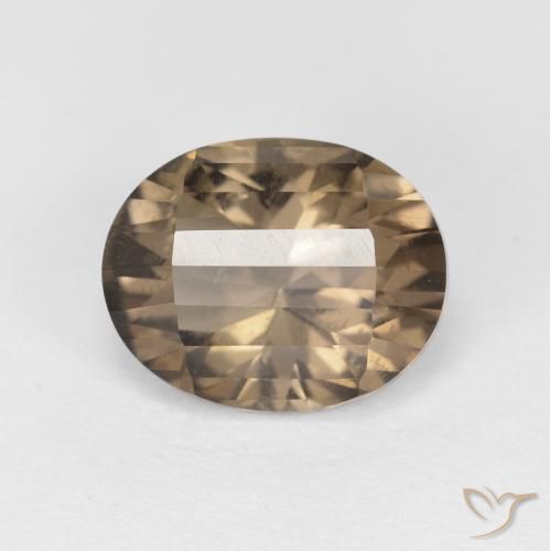 2.66ct Natürlicher Medium Light-Brown Rauchquarz, Oval, VS