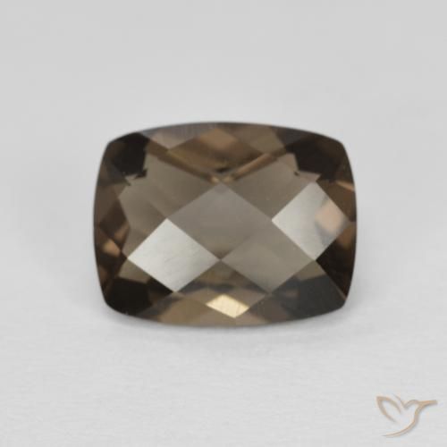 1.97ct Natürlicher Mittel braun Rauchquarz, Kissen, VVS