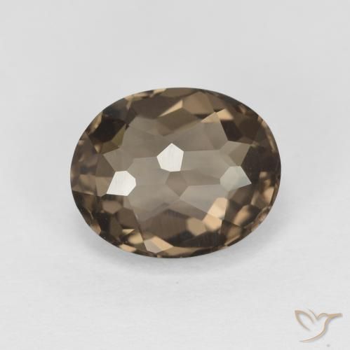 2.21ct Natürlicher hellbraun Rauchquarz, Oval, VVS