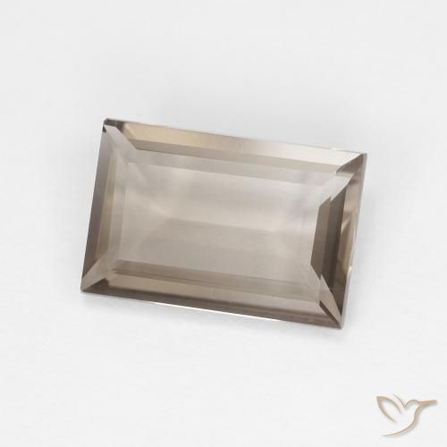 1.36ct Natürlicher Helles neutrales Braun Rauchquarz, Baguette, VVS