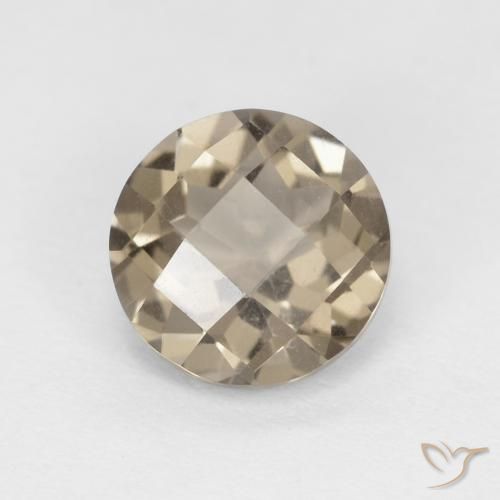1.26ct Natürlicher Helles Kaffeebraun Rauchquarz, Runden, VVS