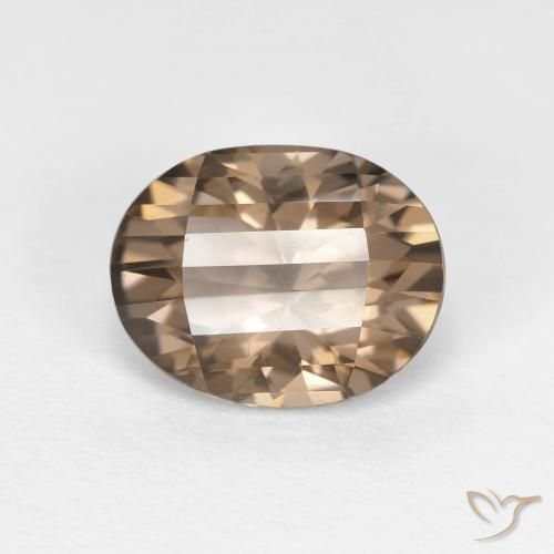 2.51ct Natürlicher Heller Mokka Rauchquarz, Oval, VVS