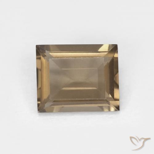 0.88ct Natürlicher Medium Light-Brown Rauchquarz, Baguette, VVS