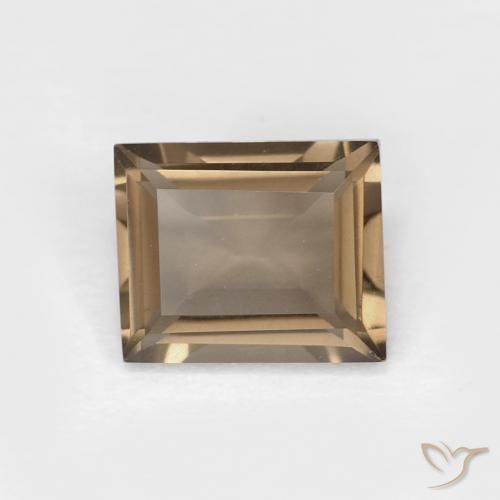0.87ct Natürlicher Medium Light-Brown Rauchquarz, Baguette, VVS