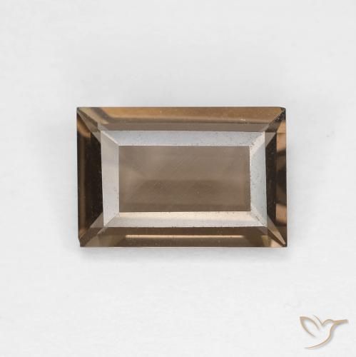 1.36ct Natürlicher hellbraun Rauchquarz, Baguette, VVS, Photo A