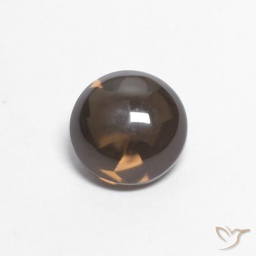 0.88ct Natürlicher dunkelbraun Rauchquarz, Runden, Transparent