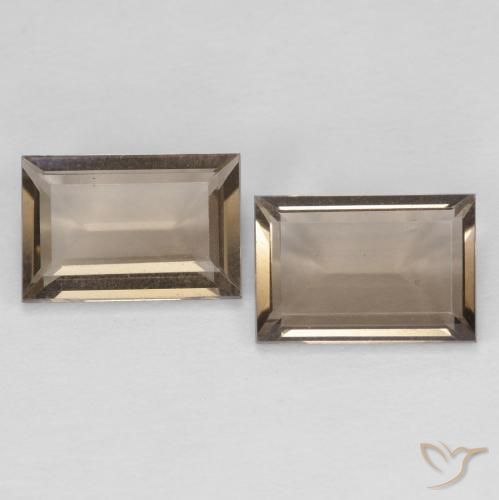 2.82 ct natürliche Warmes Braun Rauchquarz-Edelsteine, Baguette, VVS