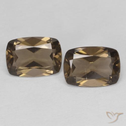 1.65ctw Natürlicher Medium Light-Brown Rauchquarz, Kissen, VVS