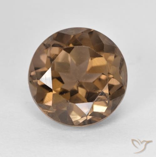 5.06ct Natürlicher Warmes Braun Rauchquarz, Runden, VVS-VS