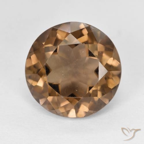5.58ct Natürlicher hellbraun Rauchquarz, Runden, VVS-VS
