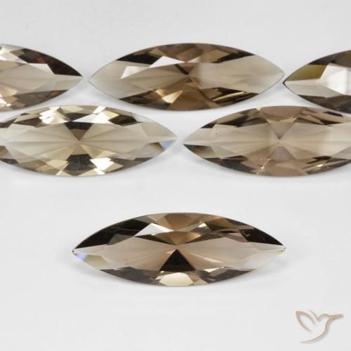 6.14ct Natürlicher Mittel braun Rauchquarz, Marquise, VVS
