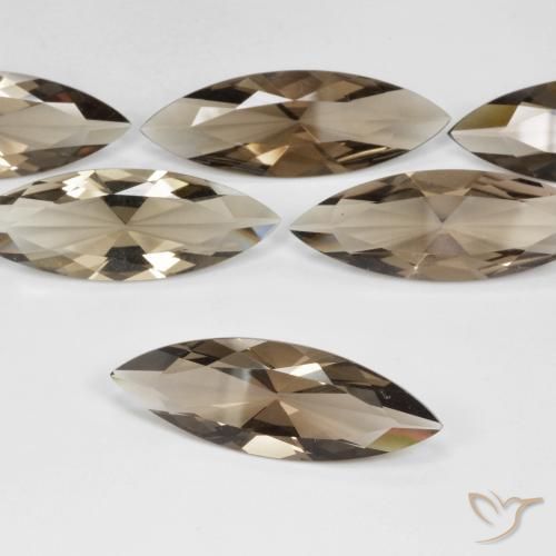 9,17 ctw natürlicher Mittel braun Rauchquarz, Marquise, VVS