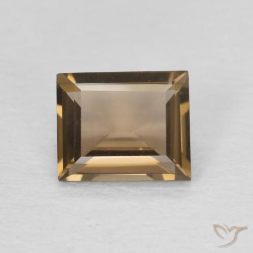 0.87ct Natürlicher Medium Dark-Brown Rauchquarz, Baguette, VVS