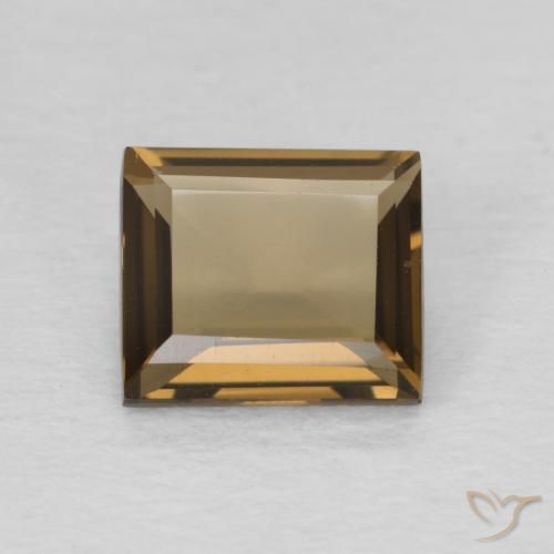 0.85ct Natürlicher Medium Dark-Brown Rauchquarz, Baguette, VVS
