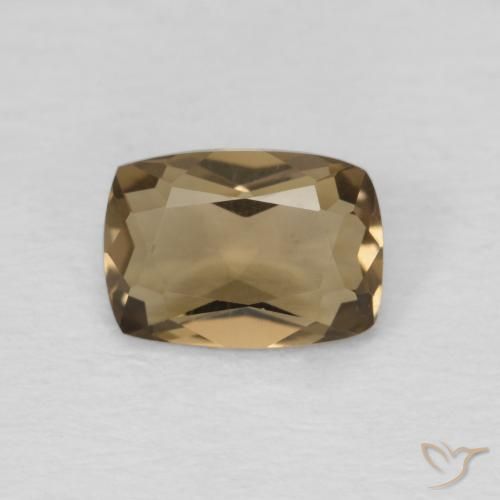 0.81ct Natürlicher Mokkabraun Rauchquarz, Kissen, VVS