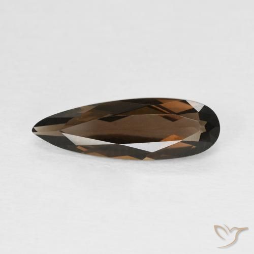 1.75ct Natürlicher Schokoladenbraun Rauchquarz, Birnenform, VVS