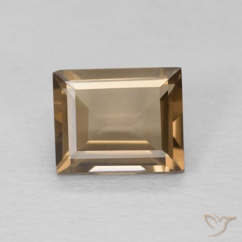 0.89ct Natürlicher hellbraun Rauchquarz, Baguette, VVS