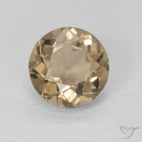 1.21ct Natürlicher Holzbraun Rauchquarz, Runden, VVS