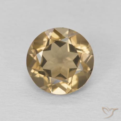 1.06ct Natürlicher Medium Light-Brown Rauchquarz, Runden, VVS