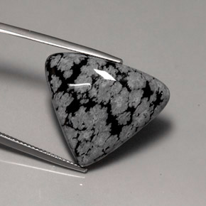 17,24 ctw natürlicher mehrfarbiger Schneeflockenobsidian, Trillion, Lichtundurchlässig