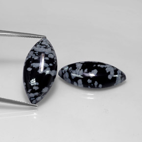  ct natürliche mehrfarbiger Schneeflockenobsidian-Edelsteine, Marquise, Lichtundurchlässig