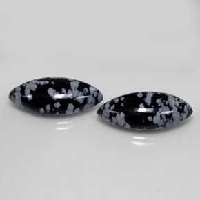  ct natürliche mehrfarbiger Schneeflockenobsidian-Edelsteine, Marquise, Lichtundurchlässig