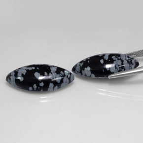  ct natürliche mehrfarbiger Schneeflockenobsidian-Edelsteine, Marquise, Lichtundurchlässig
