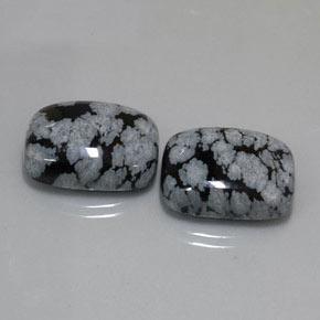  ct natürliche mehrfarbiger Schneeflockenobsidian-Edelsteine, Kissenschliff, Lichtundurchlässig