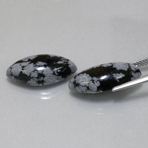  ct natürliche schwarzer Schneeflockenobsidian-Edelsteine, Marquise, Lichtundurchlässig