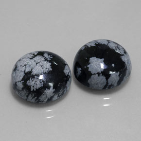  ct natürliche mehrfarbiger Schneeflockenobsidian-Edelsteine, Rundschliff, Lichtundurchlässig