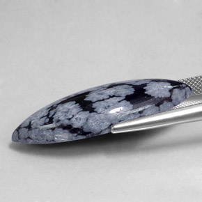 9,17 ctw natürlicher grau-weiß-schwarz Schneeflockenobsidian, Marquise, Lichtundurchlässig