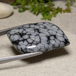 9,17 ctw natürlicher Schneeflocke Schneeflockenobsidian, Ausgefallene Form, Lichtundurchlässig