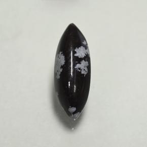 1,92 ctw natürlicher mehrfarbiger Schneeflockenobsidian, Marquise, Lichtundurchlässig