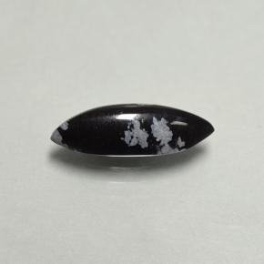 1,92 ctw natürlicher mehrfarbiger Schneeflockenobsidian, Marquise, Lichtundurchlässig