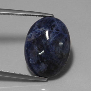 11,75 ctw natürlicher blauer Sodalith, Oval Schliff, Lichtundurchlässig