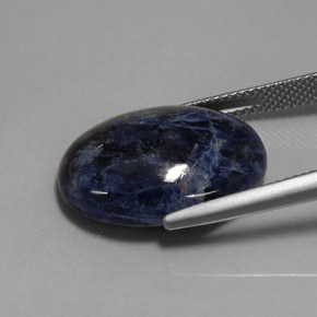 11,75 ctw natürlicher blauer Sodalith, Oval Schliff, Lichtundurchlässig