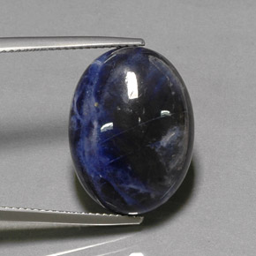 12,79 ctw natürlicher blauer Sodalith, Oval Schliff, Lichtundurchlässig