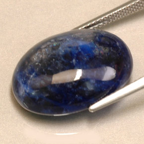 12,79 ctw natürlicher blauer Sodalith, Oval Schliff, Lichtundurchlässig