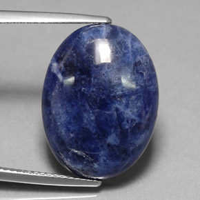 10,96 ctw natürlicher blauer Sodalith, Oval Schliff, Lichtundurchlässig
