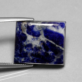 16,13 ctw natürlicher blauer Sodalith, Baguette, Lichtundurchlässig